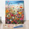 TISHIRON Peinture par numéros DIY Fleurs adultes, Peinture par numéros Kits Fleur Sauvage, Peinture à l'huile avec Pinceaux Plante Floraison, Artisanat 40x50cm (Framed)