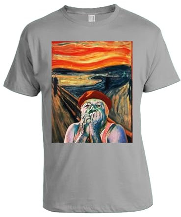 bubbleshirt Tshirt Uomo Film Cult Anni '80 ragionier ugo - Urlo di Ugo - Parody - Manica Corta Grigia Taglia M