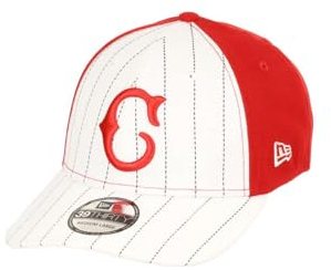 New Era Cincinnati Reds MLB Two Tone White Red Pinstripe 39Thirty Stretch Cap - L-XL