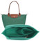 LOUKAYCCI Filz-Organizer-Handtascheneinsatz für Longchamp Le Pliage L, Größe L, Grün