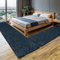 MY-RUG Bettumrandung Schlafzimmer 3teilig Teppich Blau - 2mal 140x70 und 1mal 200x80cm - Bettvorleger rutschfest Läufer Hochflor Deko