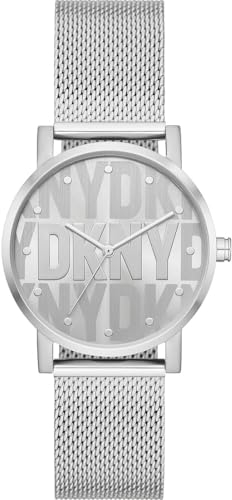 DKNY Damen Analog Quarz Uhr mit Edelstahl Armband NY6693