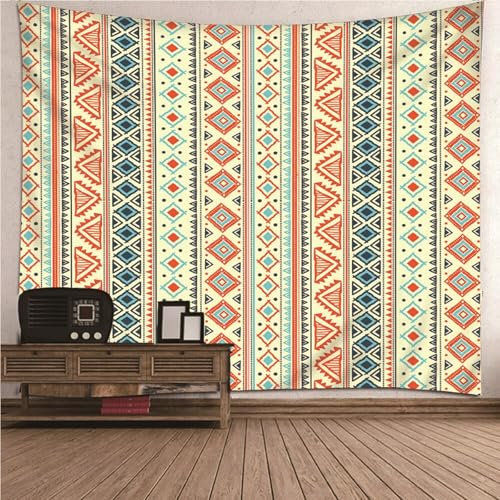 Wycian Wandtuch Yoga Wandteppich Natur 300 Mehrfarbig Vintage Geometrie Mikrofaser Wandteppich Yoga Upgrade Vertikale Ausrichtung 300X260cm （Breite x Höhe）