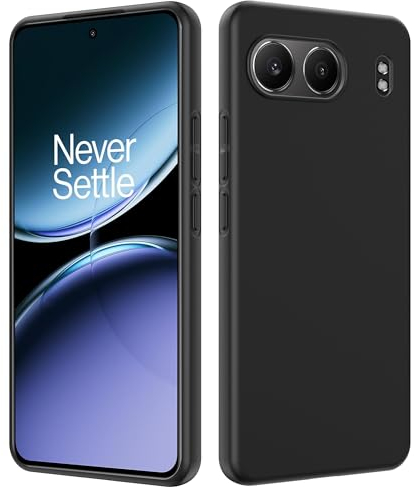 Heioloo Hülle für Oneplus Nord 4 Handyhülle Kameraschutz, Stoßfest Ultradünn Weich Schutzhülle Matte Oberfläche Slim Fit für Oneplus Nord 4 Case - Schwarz