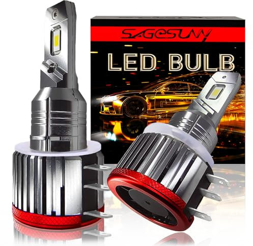 SageSunny H15mini LED Ampoule Feux de Route et Feux de Jour 12V 80W 10000LM CANBUS Anti Erreur OBD 6000K Blanche Pour Golf MK6 MK7 pour Touareg pour A3 Vito - Lot de 2, Une Garantie 18 Mois