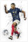 Mnyuein Mbappe Poster Fußball Leinwand Poster Schlafzimmer Dekoration Landschaft Büro Raumdekoration Geschenk Unframe: 12x18inch(30x45cm)