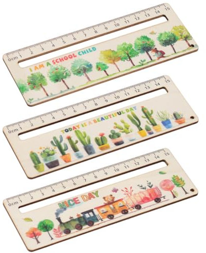 AYVRUOP 3 Stück Lesezeichen Kinder Lesehilfe Kinder 1 Klasse Lesezeichen Holz Lineal Personalisiert Lesehilfe Lineal Geeignet Für Kleine Kinder Zum Lesen Und Lernen(Grün)