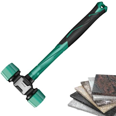 Martillo de mazo de goma | Mazo de martillo de goma antideslizante para cama de dormitorio | Cabezales de martillo de goma resistentes, mango ergonómico, mazos flexibles portátiles de doble cara