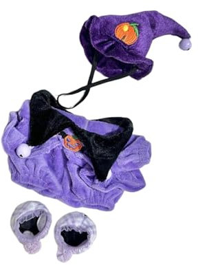 Puppen Halloween Kleidung 20cm Puppenkleidung Cartoon Puppen Outfits für 20cm Puppen Jungen Puppen, Lila