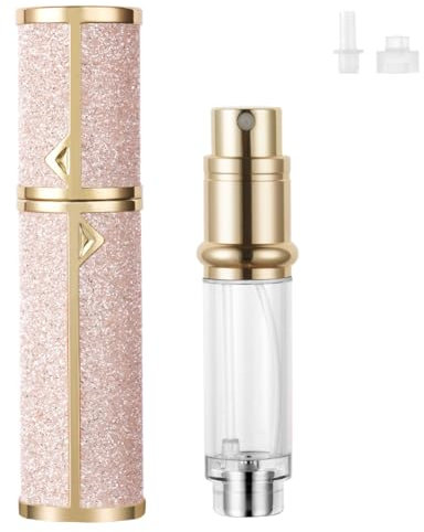 LOPHE Atomizador Perfume Recargable, 5ML Botella de Spray de Perfume, Pulverizador Perfume Viaje, Pulverizador para Viajes, Vacacione, Polvo de Brillo