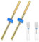 Sibba 2 Brocas de Carburo para Unas Removedor de Cuticulas Acrilico Gel Duro Cono Profesional Brocas de Tungsteno Tecnologia de Unas para Manicura Pedicura Limpiador de Cuticulas Dorado