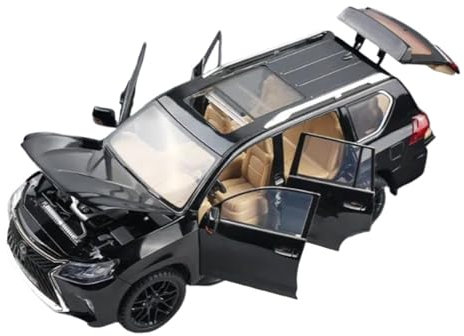 1 18 Für Lexus LX570 SUV Legierung Auto Modell Diecast Metall Spielzeug Fahrzeuge Auto Modell Sound Und Licht Spielzeug Geschenk Druckgussmodelle Motorfahrzeuge(Schwarz)