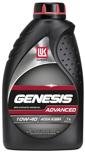 LUKOIL GENESIS ADVANCED 10W-40 | 1L - Teilsynthetisches Leichtlauf-Motoröl für PKW-Benzin- und Dieselmotoren