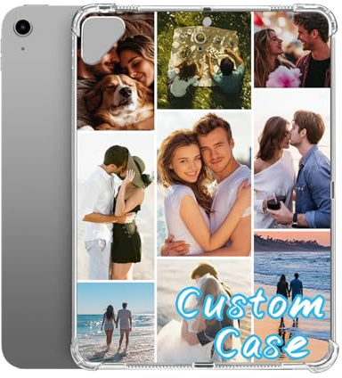 Custom Photo Personalized Case for iPad 5th Generation 9.7 inch 2017 (Model: A1822 A1823), iPad Custom Picture Text Slim Flexible Soft TPU Shockproof Anti-Fall Transparent Case（9A Photo）