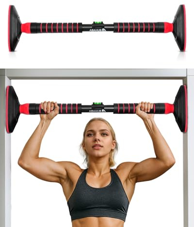 Abahub Pull Up Bar Doorway Chin Up Bar No Screws Door Foldable Space Frame Chin Up Push Up Sit Up Bar Adjustable