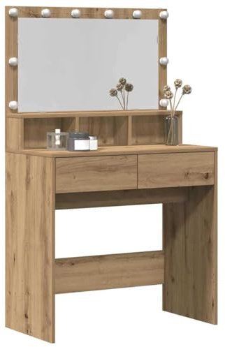 vidaXL Dressing Table Artisan Oak 80 x 41 x 134.5 cm Engineered Wood