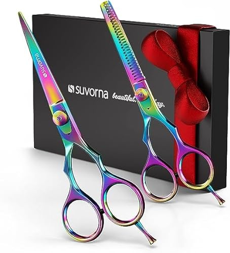 Kit Ciseaux Coiffure Professionnel 5.5 Ciseaux Desepaississant Cheveux Coupe Fourche Cheveux Ciseaux Coiffeur Professionnel, Ciseaux Barbe Homme Ciseaux Cheveux Ciseau Coiffeur Accessoire Cheveux
