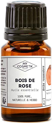 MY COSMETIK - Huile Essentielle de Bois de rose - Chémotypées HEBBD/HECT - 100% pure et naturelle - Fabriqué en France - 10 ml