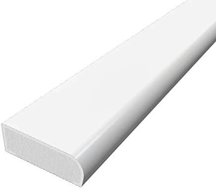 Cloaking Fillet Architrave Trim - 20mm White Plastic Finishing Trim for Windows and Doors - 95cm Length - 5 Pack