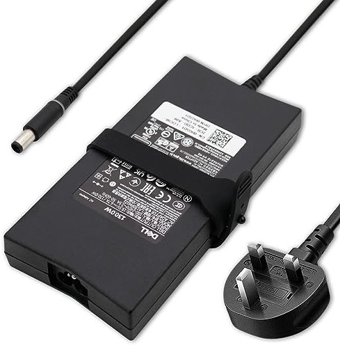 Dell NEW GENUINE 19.5V 6.7A 130W AC ADAPTER INSPIRON 15 5577 PRECISION 3520 PA-4E COMPATIBLE P/N: P7KJ5, M55GJ, 0HG5D1 LAPTOP CHARGER POWER SUPPLY WITH UK POWER CORD