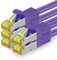 1aTTack.de Câble Réseau Cat7 Cat 7 10 GB/s SFTP - 5x 1m - RJ45 Ethernet LAN DSL Routeur Modem - Violet