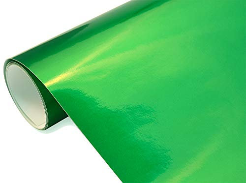 Neoxxim 16.126€/m2 Premium - Auto Folie - Hochglanz METALLIC GRÜN 200 x 150 cm Folie - blasenfrei mit Luftkanälen ca. 0,16mm dick selbstklebend flexibel