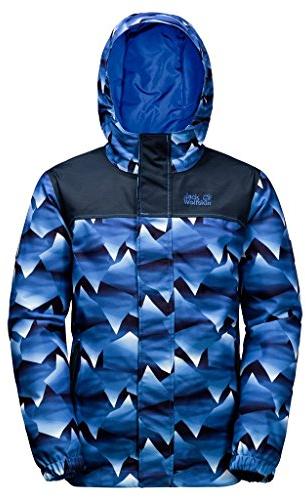 JACK WOLFSKIN Kinder Jacke B KAJAK FALLS PRINTED JKT, night blue all over, 104, 1606841-7523104