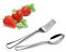 Vanra 2 pièces enfants Set de couverts en acier inoxydable 18/10 enfant Lot de table Lot de Argent ensemble de couverts argenterie dîner Ustensiles pour les tout-petits enfants (finition chrome)