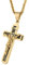 HZMAN Kreuz Kette für Herren Edelstahl Jesus Kruzifix Kreuz Halskette Anhänger Schmuck Geschenk (Gold)