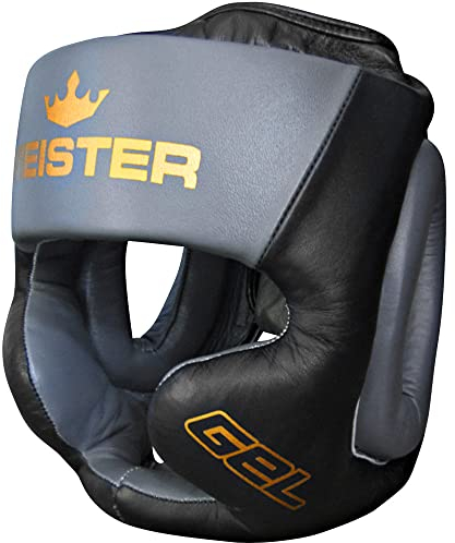 Meister Gel Kopfschutz für MMA, Boxen & Muay Thai – Schwarz/Anthrazit – Größe XXL