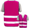 PixiPrints.com Hochwertige Warnweste mit Leuchtstreifen * Farbe: Pink (M/L) * OHNE Druck * Markenwesten * Klettverschluss