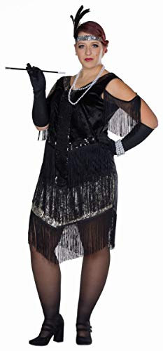 Rubie's 13473-48 Rubies 13473-Charleston Full Cut, Plus Size Damen Kostüm Gr. 42-58-Kleid (48), Multi-Colored