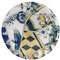 Set da 6 Pezzi Sottopiatto Porcellana Decorata Coupe della Linea Seaside Maiolica Misura 31 cm