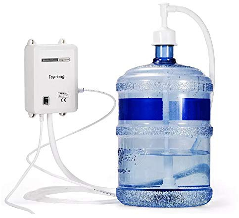 Fayelong Water Dispenser Pump System 20ft with 220V AC UK Plug for 5 Gallon Bottle, Single & Double Tube