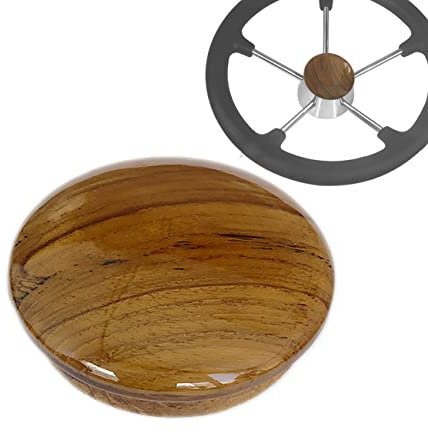 Marine 2-1/2 teak legno volante tappo centrale per barca Destroyer ruote in acciaio accessori per barche