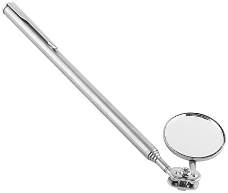 Teleskop-Inspektionsspiegel Einziehbarer runder Inspektionsspiegel Kfz-Mechanik-Spiegelwerkzeug mit Griff(30 * 600 mm Stiftclip)