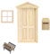 Super Idee Wichteltür Weihnachten Set Miniatur Wichtel Set Wichtel Tür Nissedor zum Basteln und Gestalten Elfentür Feentür mit Zubehör Fenster Briefkasten Brennholz Verzierungen für Weihnachten