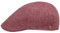 Mayser Paddy Stripes Flatcap Schirmmütze Schiebermütze Leinencap Herren - Made in The EU mit Schirm, Futter Sommer Frühling-Sommer - 60 cm rot