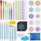 Mandala Dotting Tools, 49 Stück Mandala Rock Punktierung Werkzeuge Mandala Steine Bemalen Set Malerei Dotting Tools Dot Painting Werkzeug für DIY Mandala Art Rock Leinwand Malerei Nail Art Handwerk