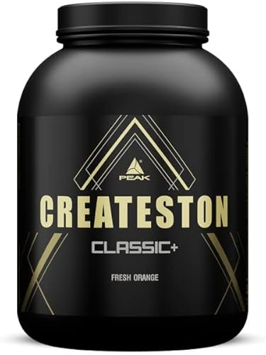 PEAK Createston Classic+ - 3090g Geschmack Fresh Orange I 30 Portionen I Post Workout I ALL-In-One I über 60 Schlüsselsubstrate I Proteinquelle: Whey Protein + Kollagen I Creatin I mit Kohlenhydraten