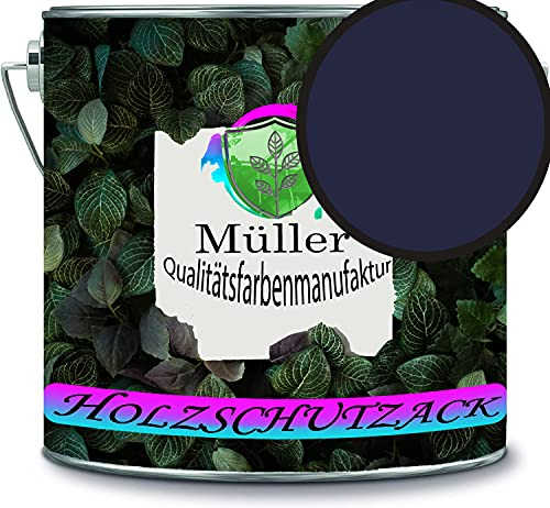 Holzschutzlack Holzlack Holzlasur wetterbeständiger Langzeitschutz Wetterschutzfarbe Holzschutzfarbe RAL 5011 Stahlblau // Müller Qualitätsfarbenmanufaktur