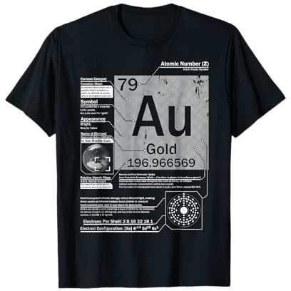 Gold (Au) Element | Atomnummer 79 Science Chemistry T-Shirt