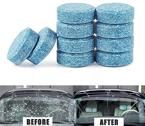 Fuutuu 40 Pieces Car Effervescent Washer Car Windshield Glass Concentrated Washer Tablets Cleaning Tablets Solid Wiper Glass Solid Washer Tablets