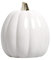 Pearhead Weißer Keramik-Kürbis mit goldfarbenem Stiel – Elegantes Herbsternte-Dekor, moderner Herbst-Tischakzent, Thanksgiving-Mittelstück und saisonale Heimdekoration