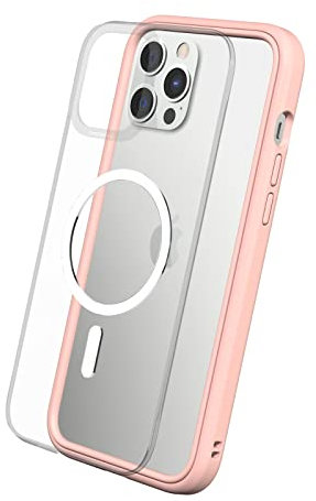 RhinoShield Modulares Case kompatibel mit MagSafe für [iPhone 12 Pro Max] | Mod NX - Überragender Magnet, Individuell anpassbare, strapazierfähige Schutzhülle 3.5M / 11ft Fallschut - Samtrosa