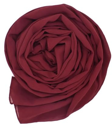 WANSSY® moderner Chiffonschal lang Schal Stola Tuch für Hochzeit Abendkleid in verschiedenen Größen Farben (Weinrot)
