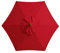 Housse de rechange pour parasols extérieurs,Housse de rechange pour parasol de jardin, pour extérieur, housse de parasol de jardin, parasol de jardin, parasol de jardin (Rouge, 3 mètres 6 côtes)