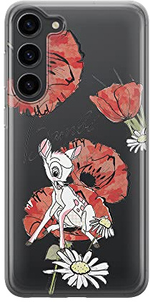 ERT Group Handyhülle für Samsung S23 Original und offiziell Lizenziertes Disney Muster Bambi 002 optimal an die Form des Handy angepasst, teilweise transparent