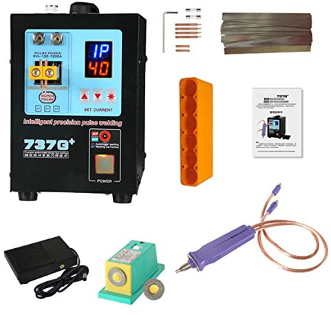 CGLYYDS 737G Battery Welding Machine, 0.15mm Pulse Spot Welder,for DIY 18650 Lithium Battery, Nickle Plated Sheet, Welding Needle, Fuse,220V