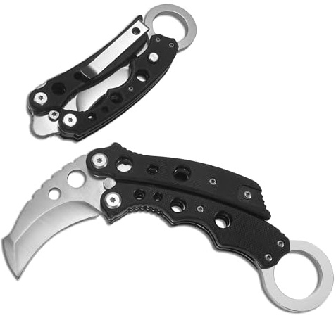 HONZIN Coltello Pieghevole in acciaio inox 5Cr15 Coltello Tascabile con Clip da Tasca, Coltello da Serramanico per il campeggio e l'escursionismo all'aperto la caccia